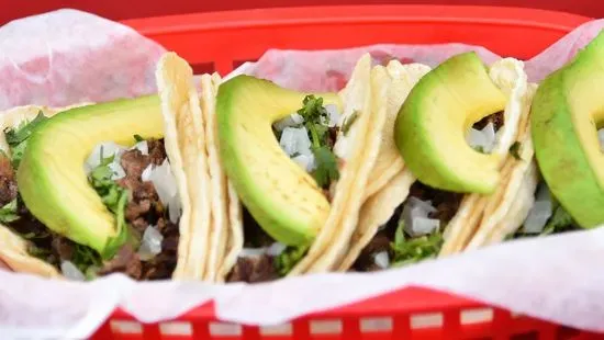 Order of 4 taquitos with avocado