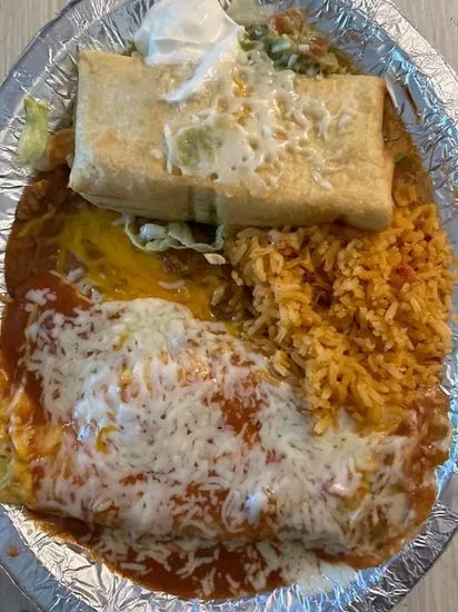 24. 1 Chimichanga with Chile Relleno