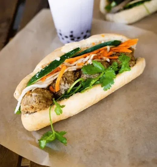 4. Pork Meatballs Bánh Mì