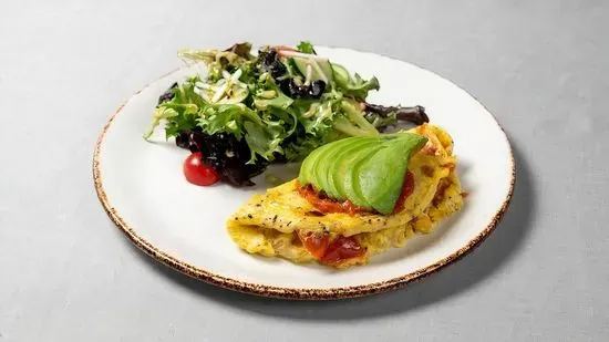 Harissa-Tomato Jam & Avocado Omelette