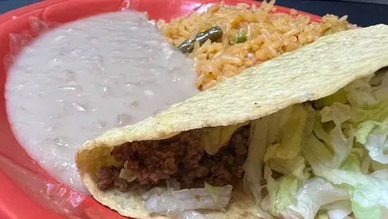 One Taco rice and beans (Kid's size base price) 