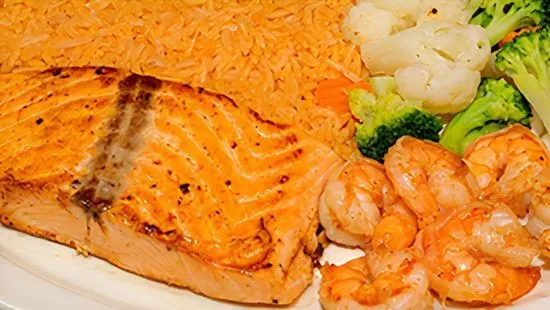 Salmon And Shrimp Platter