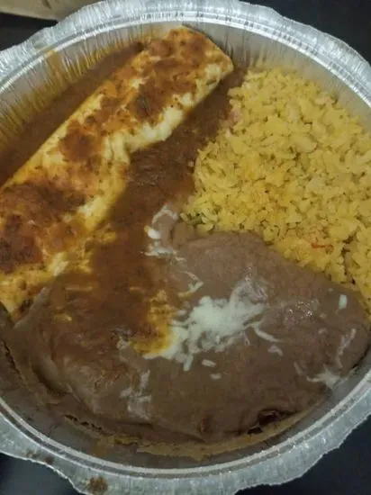 Kid's Burrito, Mexican Rice & Beans