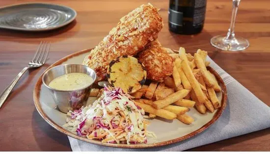 Potato Chip Crusted Fish and Chips