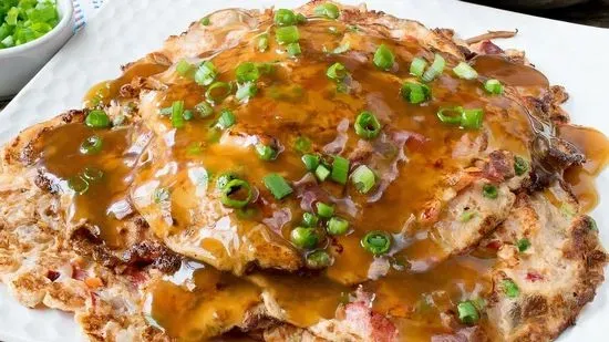 Roast Pork Egg Foo Young 叉烧蓉蛋