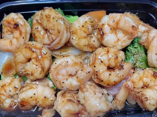 Teriyaki Shrimp 铁板虾