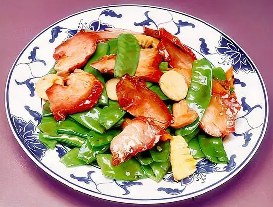 Roast Pork with Snow Peas 雪豆叉烧