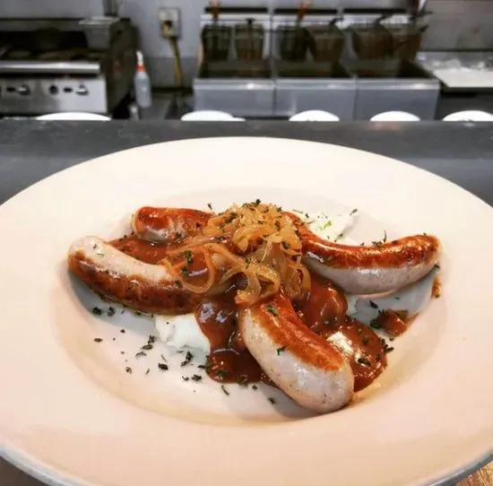 Black Abbey Bangers and Mash