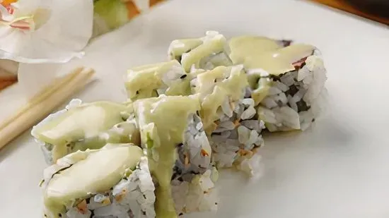 Black Pepper Tuna Avocado Roll with Honey Wasabi