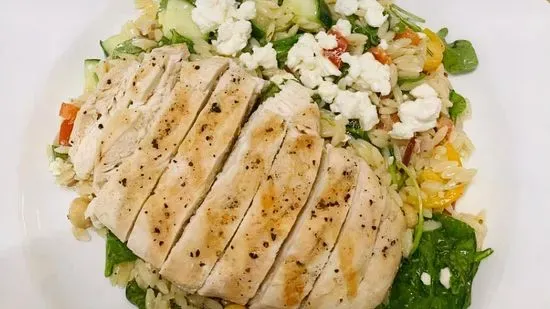 Italian Orzo Salad with Grilled Chicken