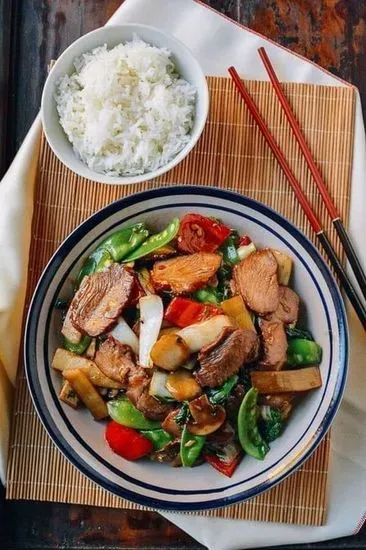 58. Roast Pork With Chinese Vegetable 白菜叉烧