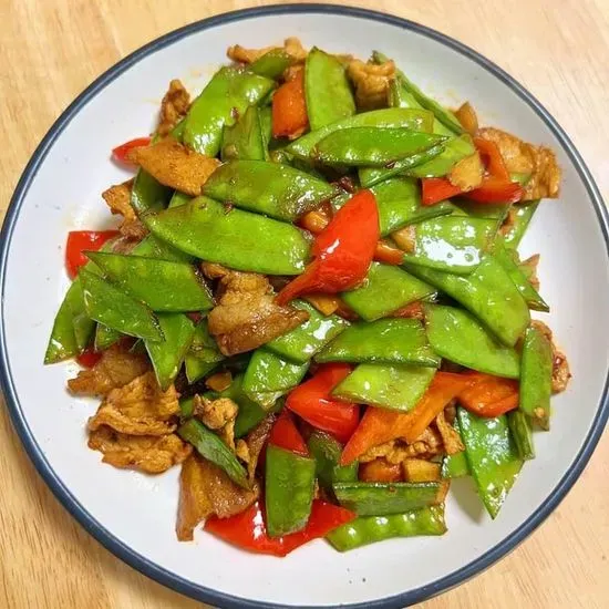 60. Roast Pork With Snow Peas 雪豆叉烧