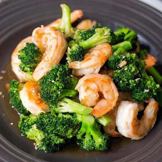 L18.  Shrimp with Broccoli Lunch Special 芥兰虾（午）