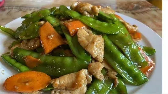 85. Chicken with Snow Peas 雪豆鸡