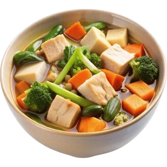 16. Vegetable with Bean Curd Soup 素菜豆腐汤