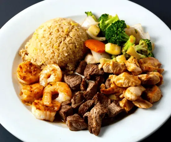 D23. Land and Sea (Steak, Shrimp, Chicken)