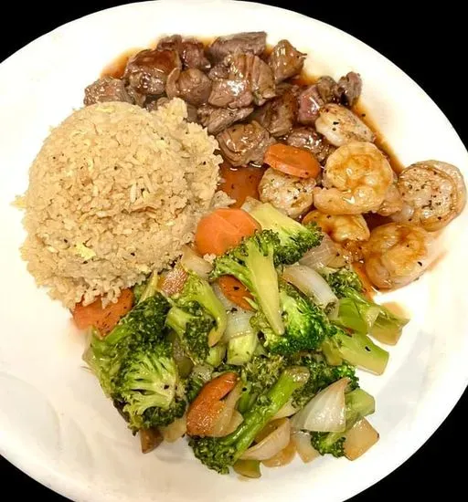 L12. Hibachi New York Steak (5 Oz) & Shrimp