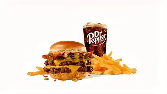 Large Bacon Double Green Chile Smashed Jack™ Combo