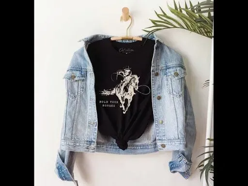 HOLD YOUR HORSES Graphic T-Shirt