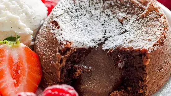 Chocolate Lava Cake with Ice Cream