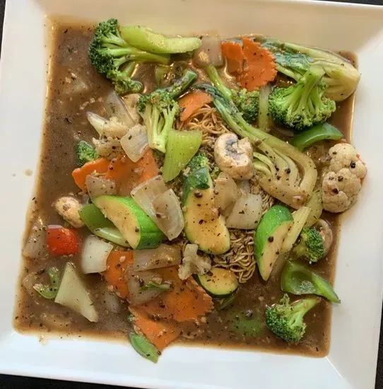 Noodles in Black Bean Sauce