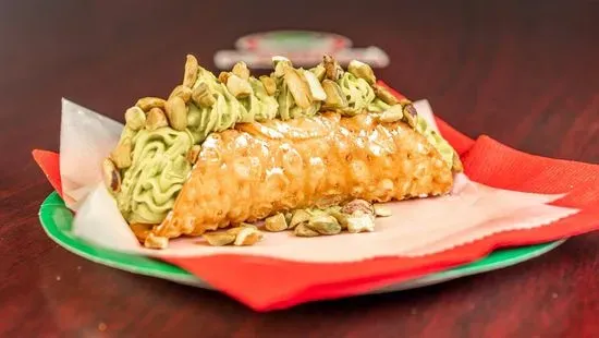 Large pistachio cannoli 