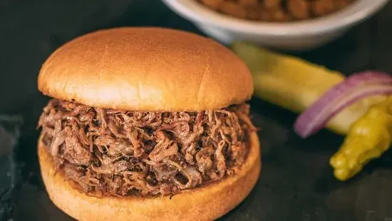 Smoked Chopped Brisket Sandwich