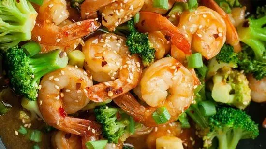 Jumbo Shrimp with Broccoli