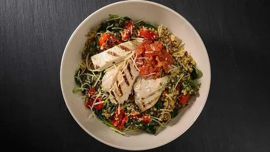 Chicken Pesto Quinoa Bowl..