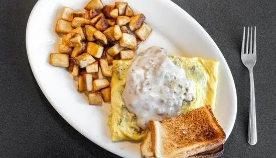 Chicken Fried Steak Omelette