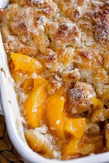 smoked peach cobbler