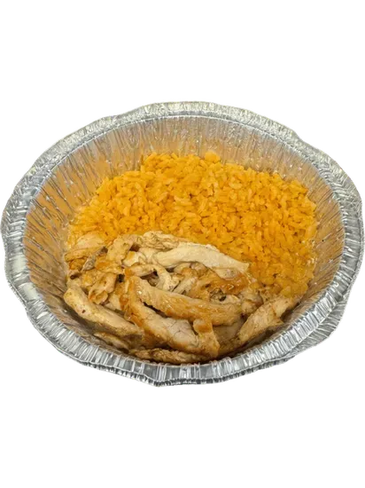 Infantil #9. Pollo Asado Cubierto con Queso y Servido con Arroz / Kids #9. Grilled Chicken Topped with Cheese and Served with Rice