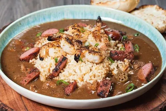 Blackened Shrimp & Sausage Gumbo