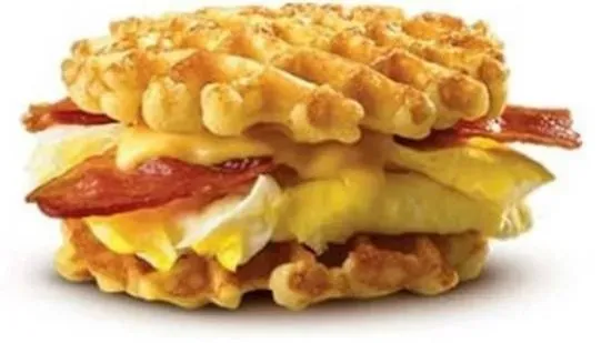 BELGIAN WAFFLE BACON SLIDER CAL 390