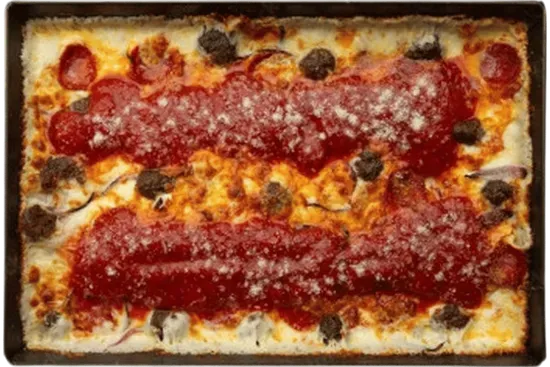 Tiger Stripes pizza