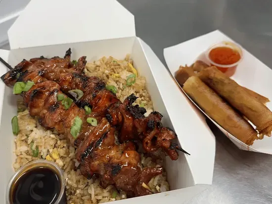 Chicken skewer meal 