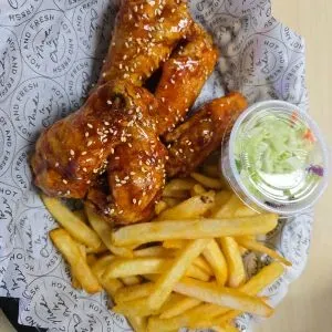 Wing Plate (5) — Korean fried chicken at Kokio in Albuquerque
