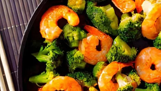 (C) Shrimp with Broccoli / 芥蓝虾