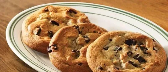 Three Chocolate Chunk Cookies