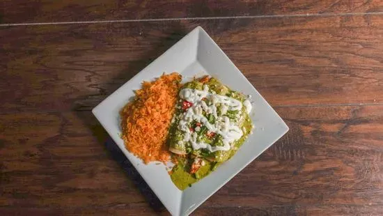 1/2 Green Enchiladas (Hot!)