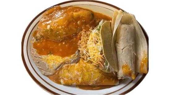 1 Chile Relleno, 1 Beef Enchilada,