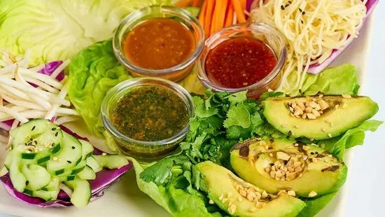 (Smaller Portion) Thai Lettuce Wraps with Grilled Avocado