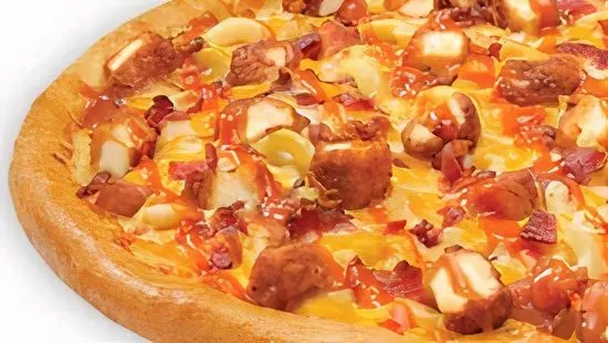 Buffalo Chicken Mac N Cheese Pizza