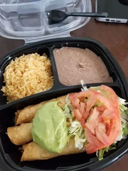 Chicken Flautas Plate