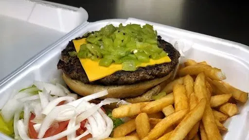 Green Chile Cheese Burger