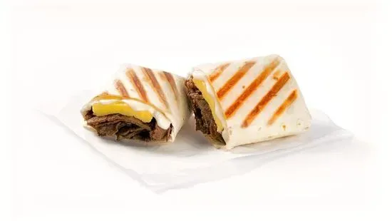 Steak, Egg, and Cheese Grilled Breakfast Wrap