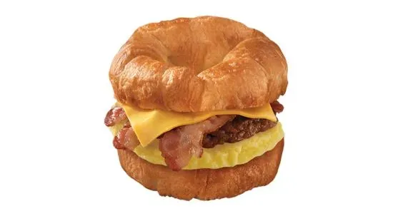 Bacon, Sausage, Egg and Cheese Croissant