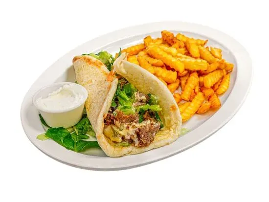 Philly Cheesesteak on Pita