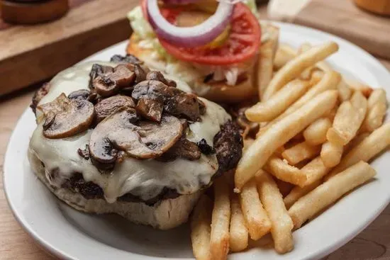 Joe's Mushroom & Swiss Burger