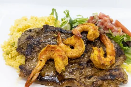 Silvestre Steak & Shrimp (Carne asada con camaron)